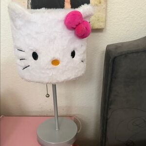 Hello Kitty White and Pink Furry Lamp